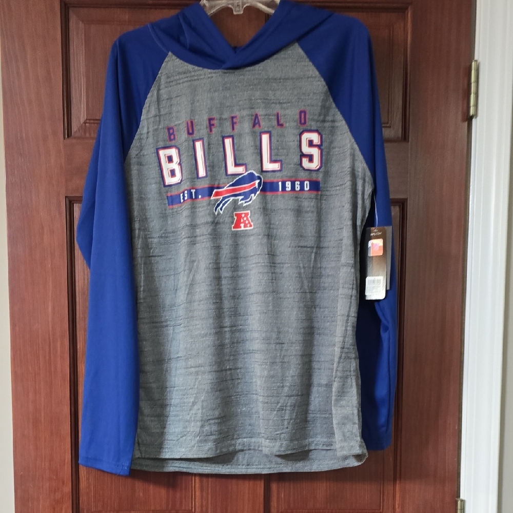 Buffalo Bills Blue and Gray Hoodie